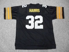 FRANCO HARRIS Unsigned Custom Pittsburgh Sewn Football Jersey S-3XL Black/White