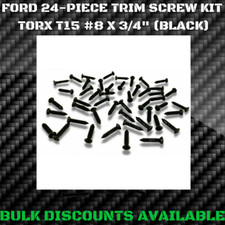 1965-1986 Ford Ltd Ii Interior Exterior Bezel Molding Trim Screws Torx Black Oem