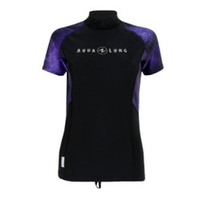 New Aqua Lung Women's Short Sleeve Rashguard Galaxy Twilight Size XLarge