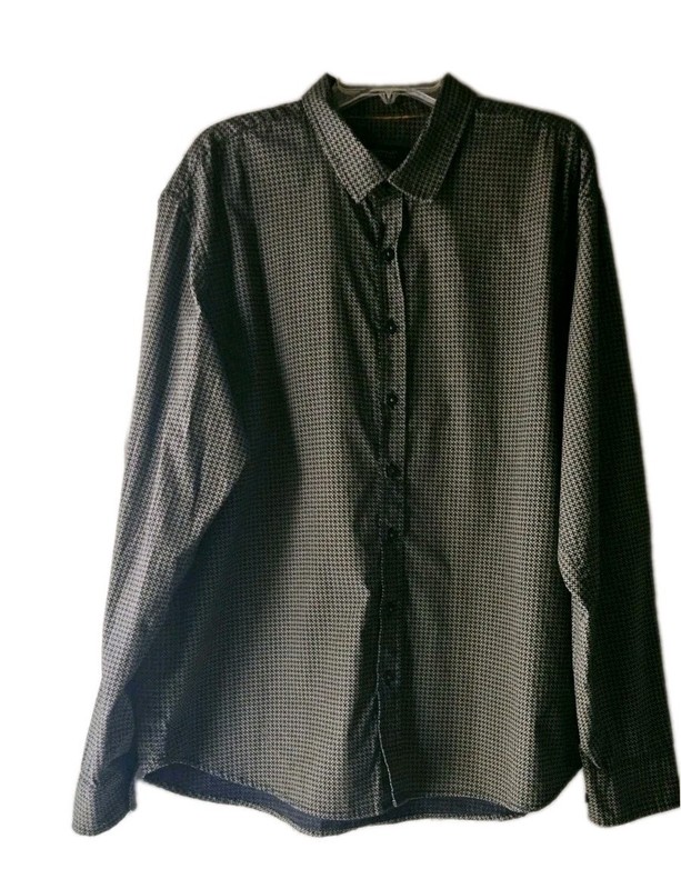 Gentleman's Outfitters Men's Black Button Down Long Sleeve Dress Shirt NWT - 2XL