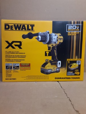 DeWalt 20v Brushless XR 1/2'' 3 Speed Hammer Drill/Driver Kit DCD1007WW1