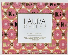 LAURA GELLER Cheek to Chic 4 Blushes, Highlighter Bronzer NEW No Box