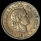 1924 10 Rappen Gold Tone Switzerland Swiss KM 26 Helvetica World Coin Lot D3-309 — photo 7