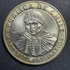 Chile 2009 100 Pesos Pueblos Originarios Mapuche Bi-Metallic KM#236 uncirculated
