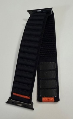 Alpine Loop Style Apple Watch Band Black Orange Nylon 44mm 45mm 49mm NEW