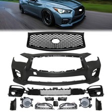 Assembly Front Bumper Wgrille Fog Lights For Infiniti Q50 Q50s Sport 2014-2017 Assembly Front Bumper Wgrille Fog Lights For Infiniti Q50 Q50s Sport 2014-2017