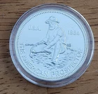 1984 ENGELHARD AMERICAN PROSPECTOR 1 TROY OZ .999 FINE SILVER ROUND w/ Capsule