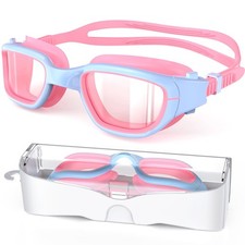 Kids Swim Goggles,Swimming Goggles for Kids 6-14, Anti-Fog UV Protection Pool...
