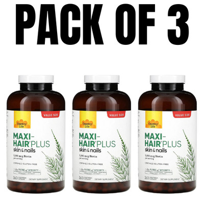 Maxi-Hair  Plus   360 Vegetarian Capsules (Pack of 3)