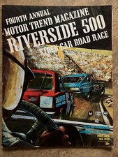 Garastra 1966 Programma Ufficiale e Lineup RIVERSIDE 500 Stock Auto Corsa su Strada