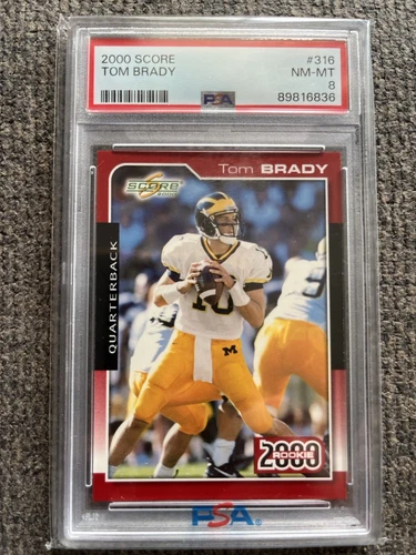 2000 TOM BRADY SCORE RC PSA- 8   (NM-MT)