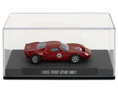 1965 FORD GT40 MK1 #25 RED 1/64 DIECAST MODEL CAR BY MAJORETTE
