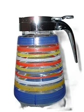 Pfaltzgraff Sedona Pattern Glass Syrup Pitcher with Sani-Lid