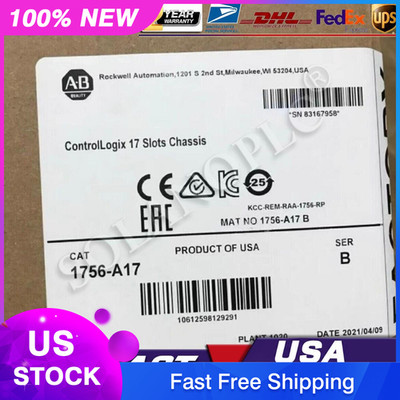 New Sealed Allen Bradley AB 1756-A17 SER B ControlLogix 17 Slots Chassis Module