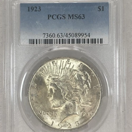 1923 Peace Silver Dollar PCGS MS63 Philadelphia