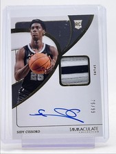 SIDY CISSOKO 2023-24 IMMACULATE RPA ROOKIE PATCH AUTOGRAPH RC AUTO 75/99