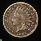 1864 Copper Nickel Indian Head Small Cent - Fine Details