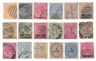Straits Settlements Victoria 1882 99 range of used & mounted mint values to 50c