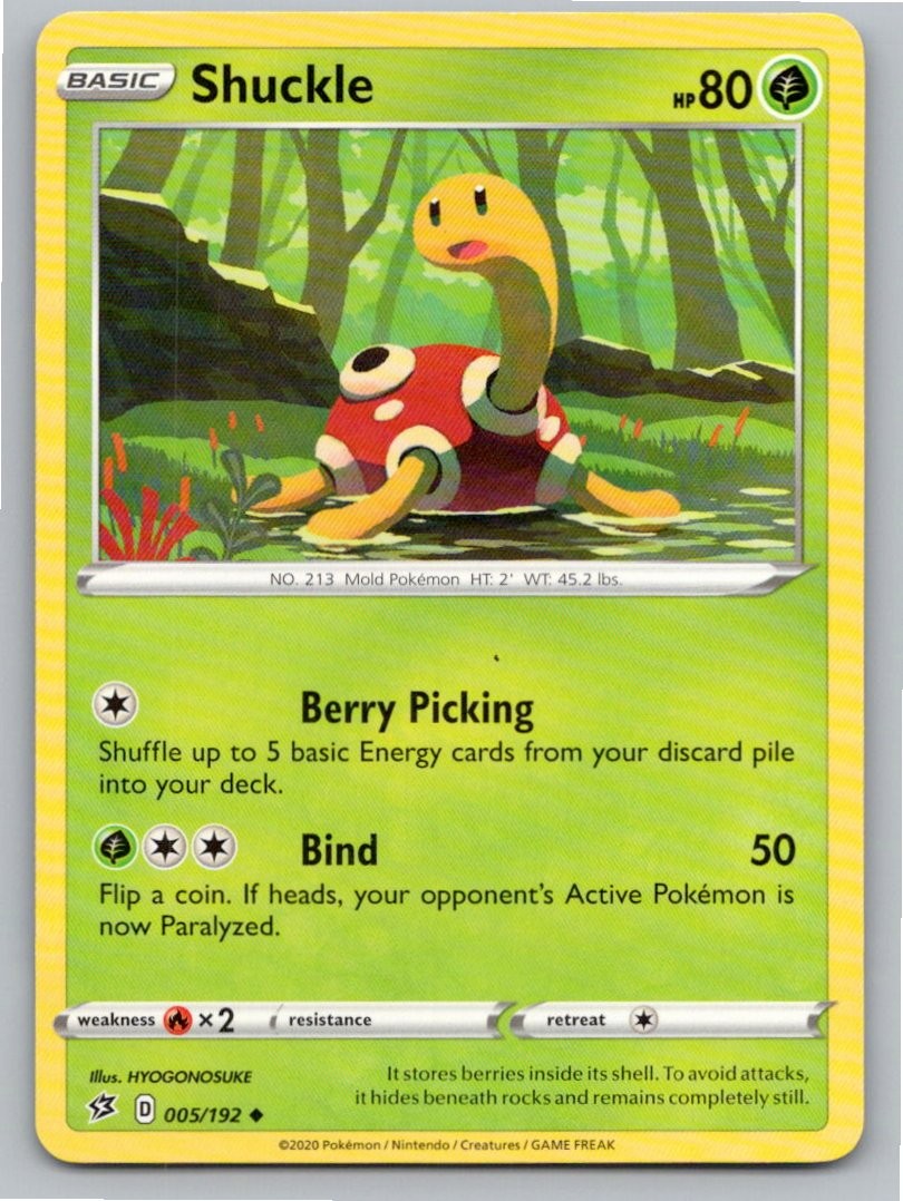 2020 POKEMON SHUCKLE REBEL CLASH 005/192 UC NM A71199 FREE S&H