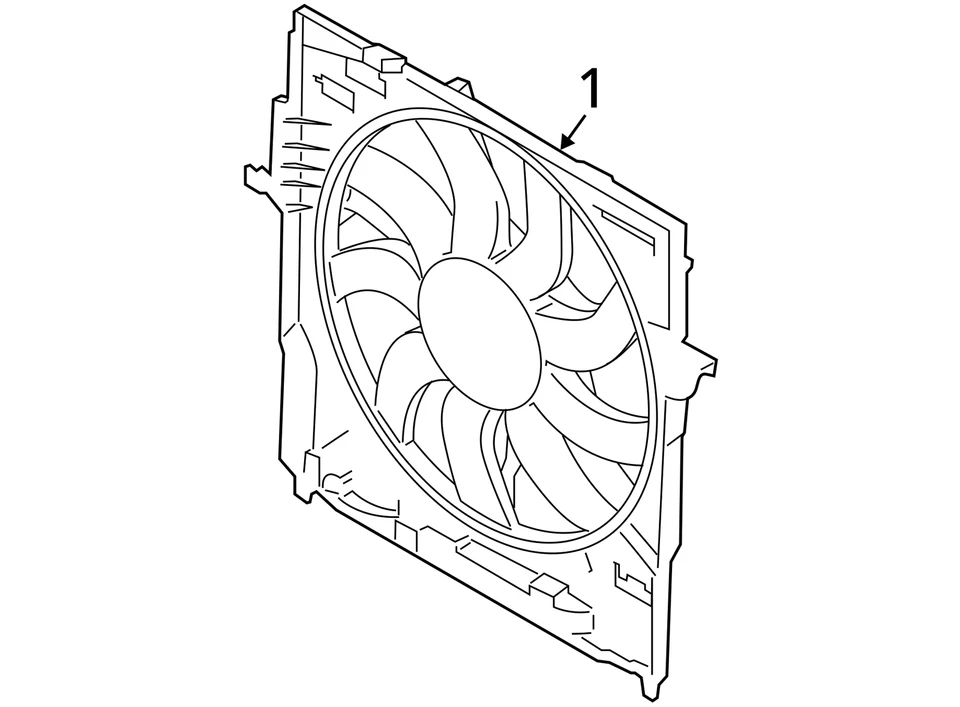 Radiator Fan Motor Fan Assembly Radiator 850 Watt Fits 12-19 BMW 650i 3003392 Foto 4 de 4
