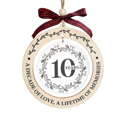 #ad #ad Ornament for 10th Anniversary 10 Years for Couple Husband 10 Year 10th for... $18.42