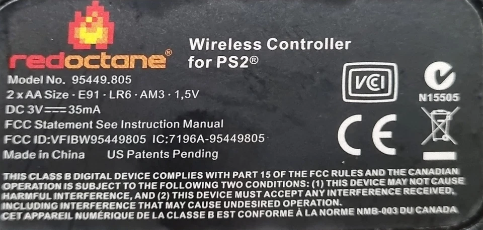 Sony PS2 Sunburst RedOctane Wireless Controller + Receiver Tested Working GC - Image 2 of 4