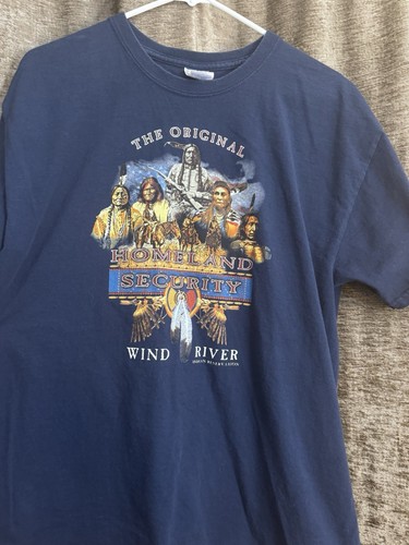 Size Large Vintage Tee Shirt Y2K Streetwear Home Land Security