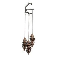 SPI Home Triple Pinecone Wind Chime, 26"