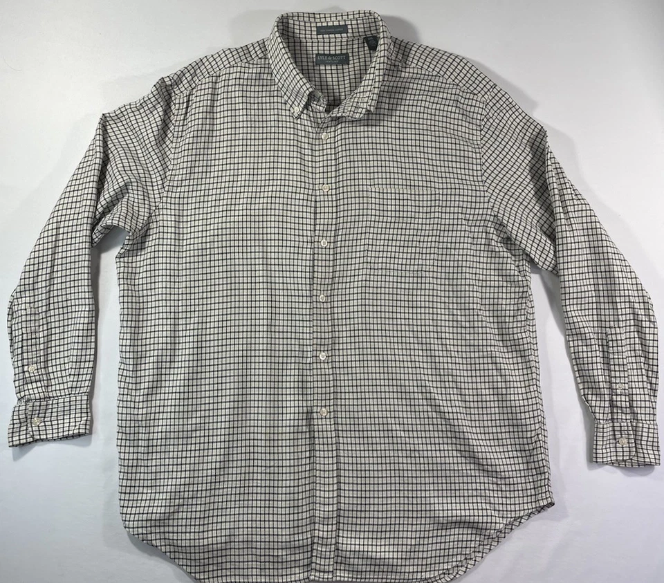 Lyle & Scott Scotland Shirt Mens Size XXL 2XL Beige and Black Long SLeeve - Image 2 of 4