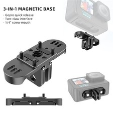 Magnetic Quick Release Base Adapter Mount Dual Claws for GoPro Hero 12 11 10 9