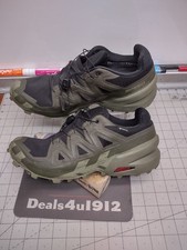 Salomon Speedcross 6 GTX Trail Shoes Black Olive Green Men’s 10 US 44 EU EUC