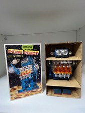 1960s Horikawa Engine Robot SMOKING Minty everything works W/Box not Tin Japanes