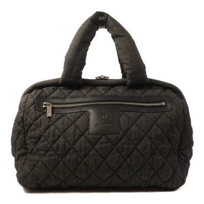 CHANEL CC SHW Coco Cocoon Shoulder Bag Canvas Black