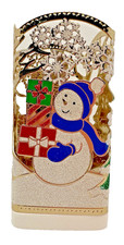 Bath  Body Works Christmas Snowman Dog Village Foaming Soap Holder