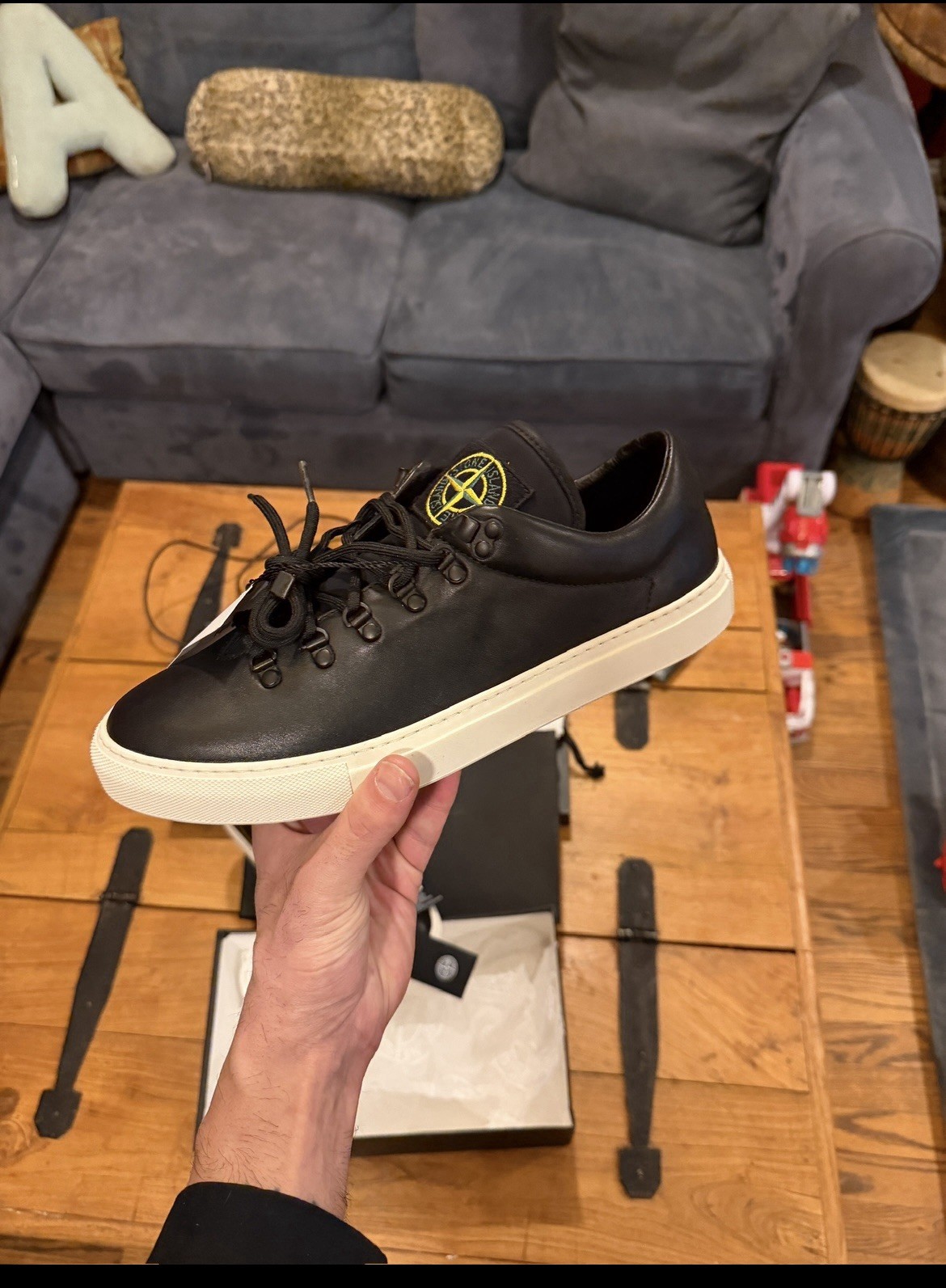 Stone Island Leather Sneakers - Size 11