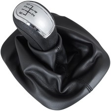 SCHALTKNAUF 5-GANG  SCHWARZ CHROM  SILVER für SKODA FABIA I 1999-2008