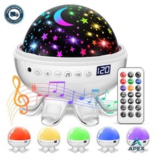 Baby Sound Machine White Noise Night Light Projector Star 30 Sounds Remote