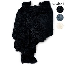 Stola pelliccia ecologica coprispalle scialle mantella da donna eco invernale