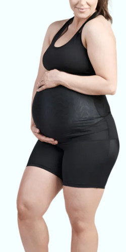 SRC Shorts Womens S Small Black Pregnancy Maternity Over Bump Compression