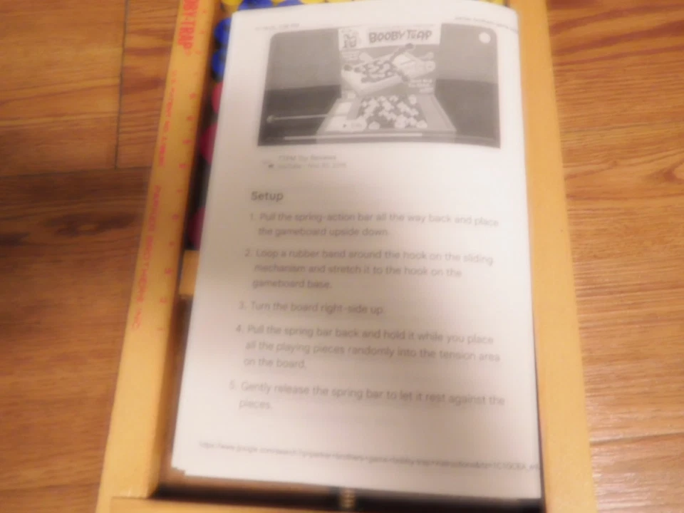 Vintage Parker Brothers Booby-Trap Game 1965 Wooden Game USA #60 - Image 4 of 4