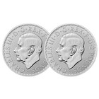 Lot of 2 - 2023 U.K. 2 Pound Silver King Charles Britannia .999 1 oz BU