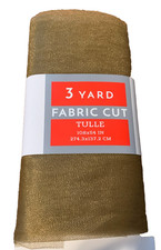 Gold Tulle Fabric 3 yards 54" wide, hand wash, lightweight