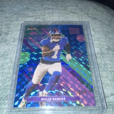 Topps 2025 Finest Malik Nabers New York Giants #91 Serial Numbered 20/99