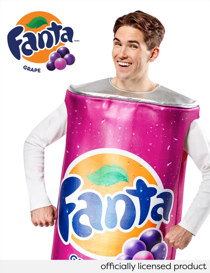Disfraz Coca-Cola Uva Fanta Adultos Unisex Talla Única Bebida Tema Foto 4 de 4