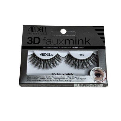 Ardell 3D Faux Mink Lashes 853 Invisiband Lightweight Wispy Eyelashes