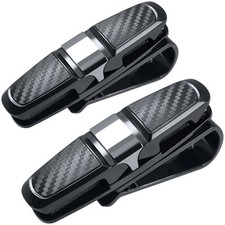 2 Pack Glasses Holders for Car Sun Visor, Sunglasses Eyeglasses Mount with Ti...