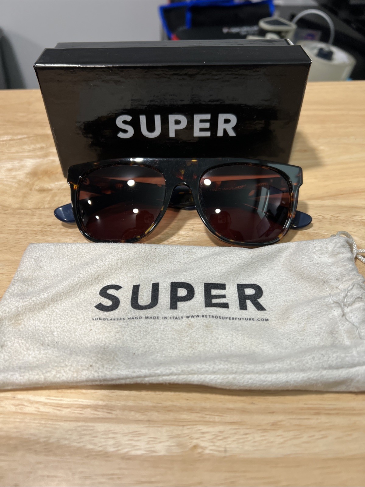 RETROSUPERFUTURE sunglasses Tortoise Shell And Bl… - image 6