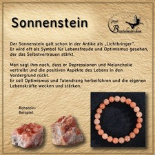 Naturstein Armband Sonnenstein, 8mm echte Nat...