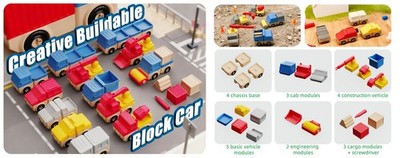 3D Creative bundle block car, 3 QTY Car On This Bundle