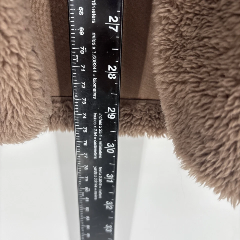 Chaleco polar Love Culture pequeño marrón coco boho chic chaleco sin mangas Foto 3 de 4